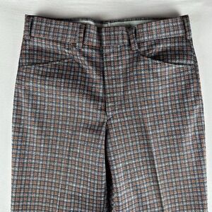 Vintage 70s Kings Road Sears Houndstooth Double Knit Pants